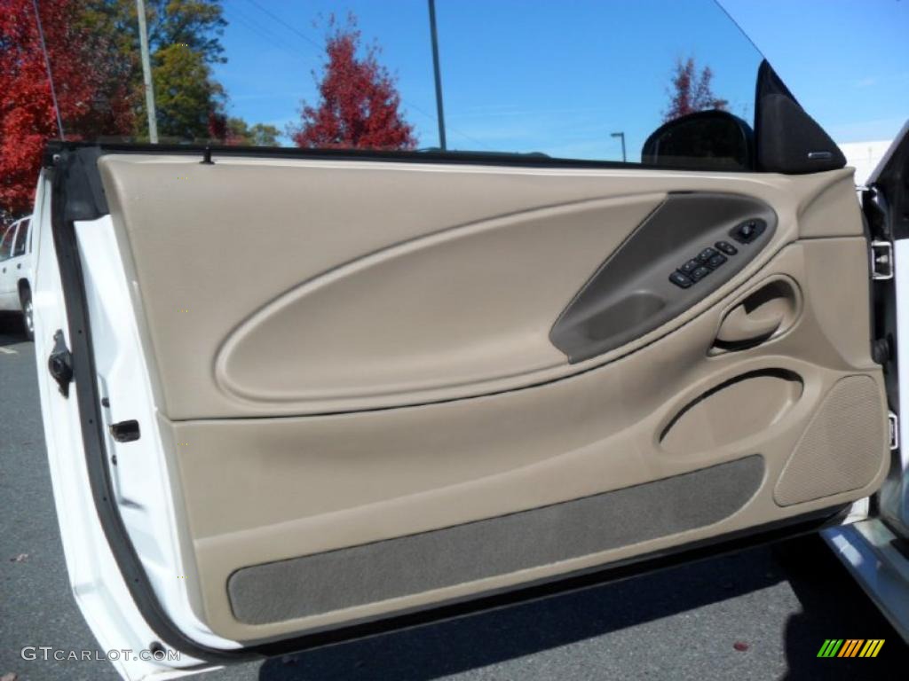 2002 Ford Mustang GT Convertible Medium Parchment Door Panel Photo #39930728