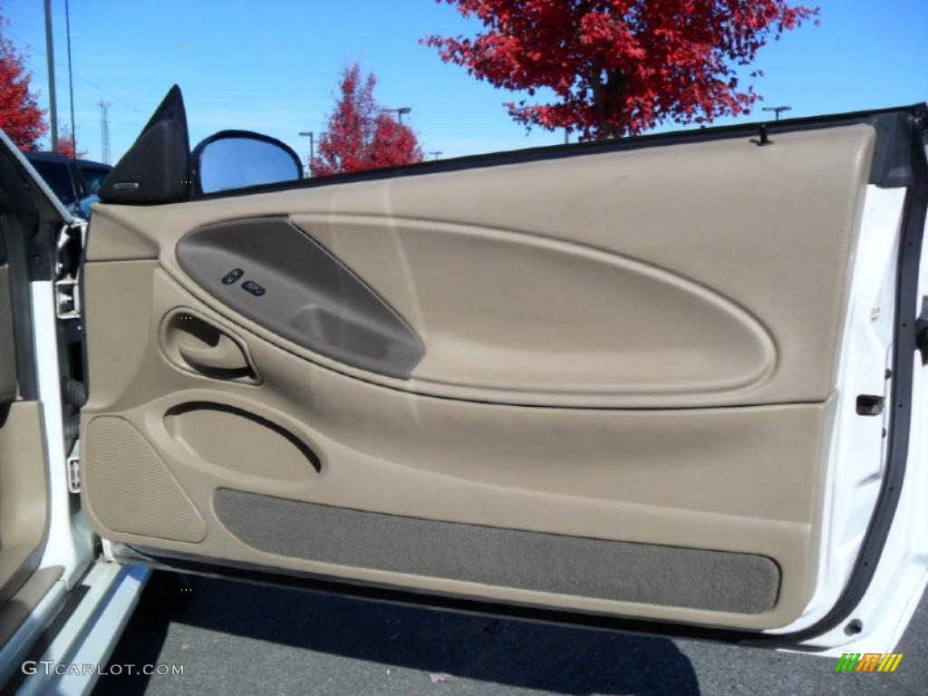 2002 Ford Mustang GT Convertible Medium Parchment Door Panel Photo #39930888