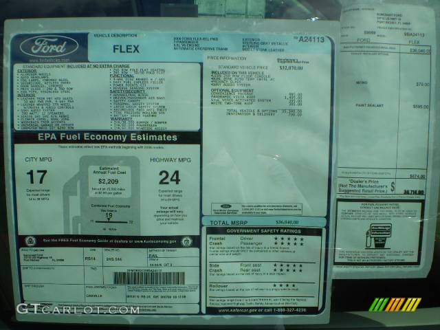 2009 Flex SEL - Sterling Grey Metallic / Medium Light Stone photo #9