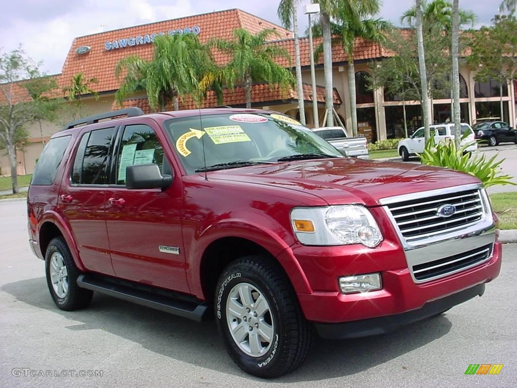 2008 Explorer XLT - Redfire Metallic / Camel photo #1