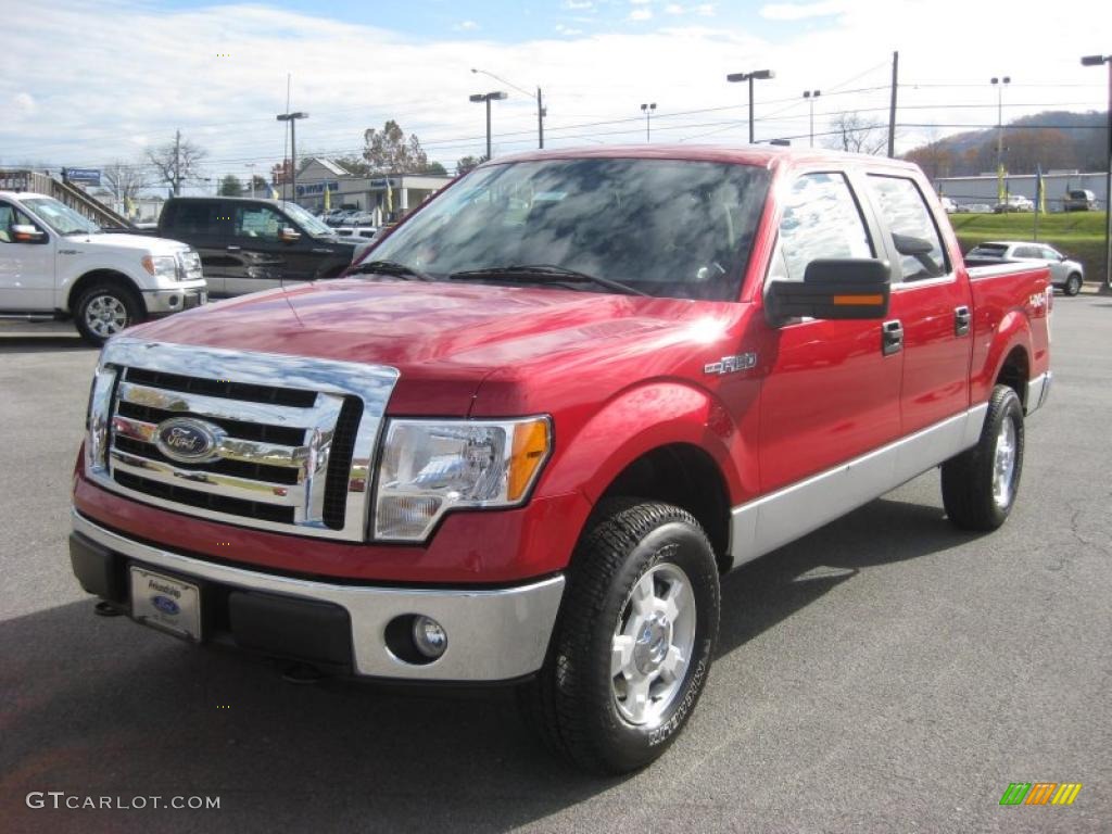 Red Candy Metallic 2010 Ford F150 XLT SuperCrew 4x4 Exterior Photo #39933748