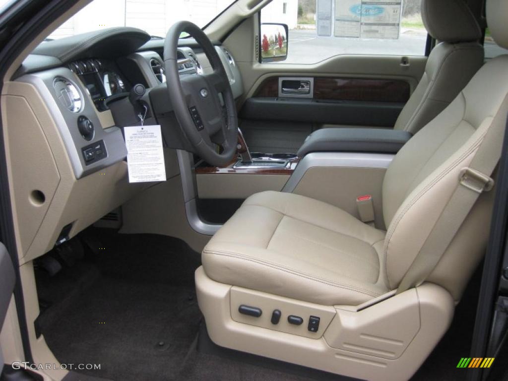 Tan Interior 2010 Ford F150 Lariat SuperCrew 4x4 Photo #39934848