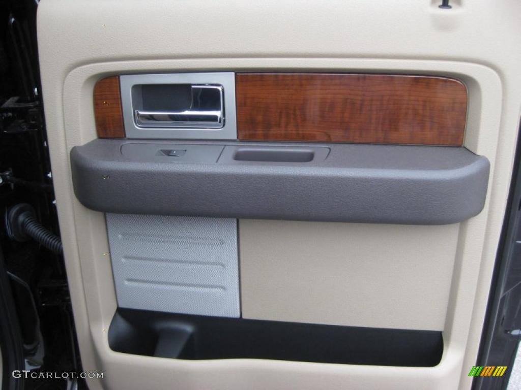 2010 Ford F150 Lariat SuperCrew 4x4 Tan Door Panel Photo #39935032