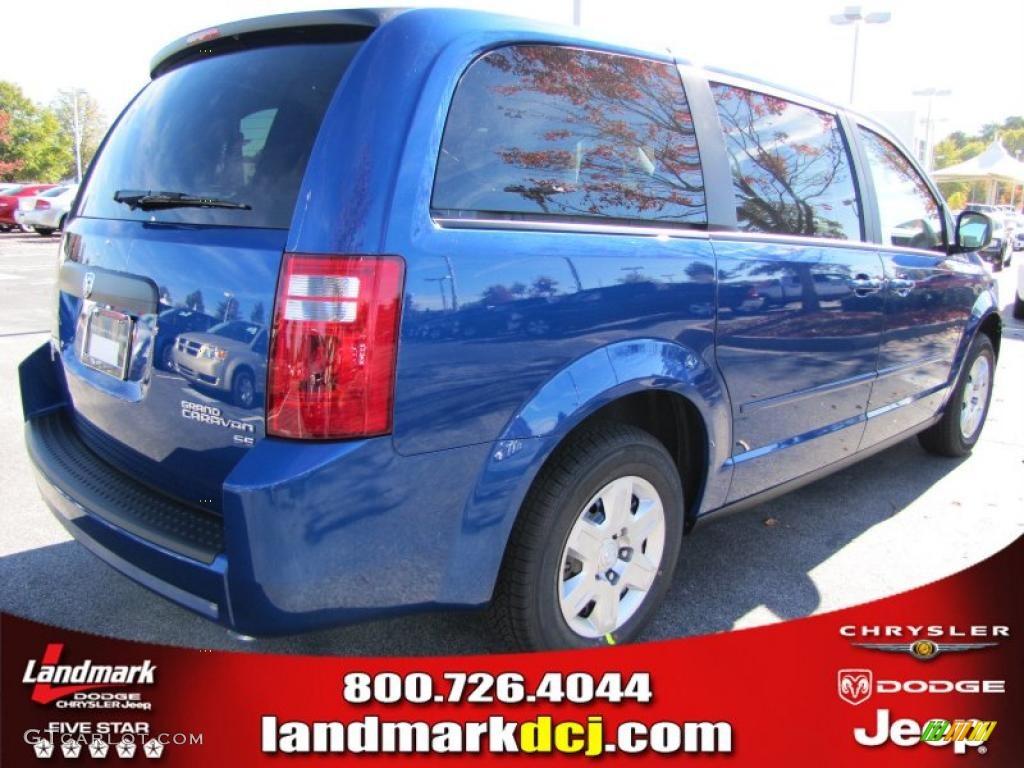 2010 Grand Caravan SE - Deep Water Blue Pearl Coat / Medium Slate Gray/Light Shale photo #3