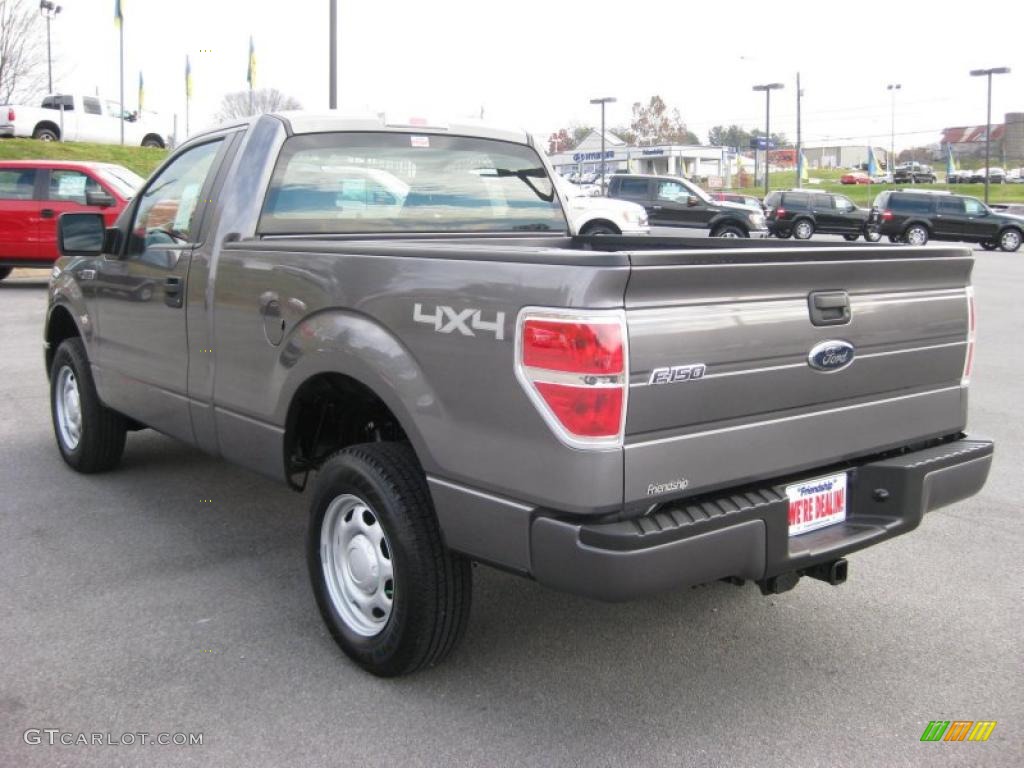 2010 F150 XL Regular Cab 4x4 - Sterling Grey Metallic / Medium Stone photo #8