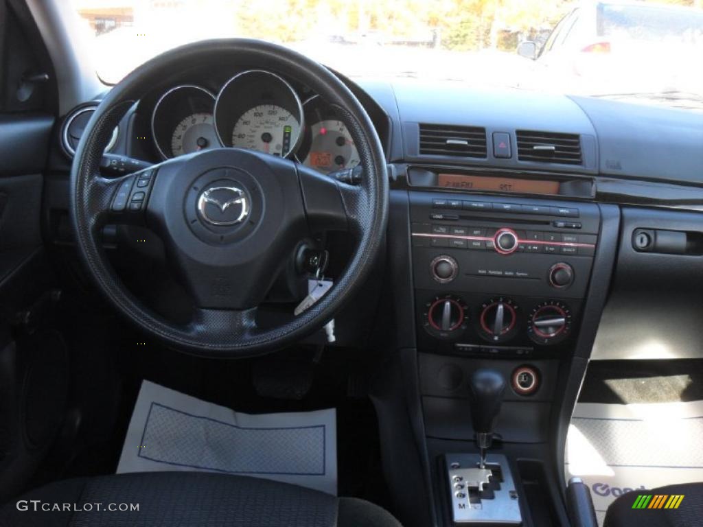 2007 Mazda MAZDA3 i Sedan Black Dashboard Photo #39937312