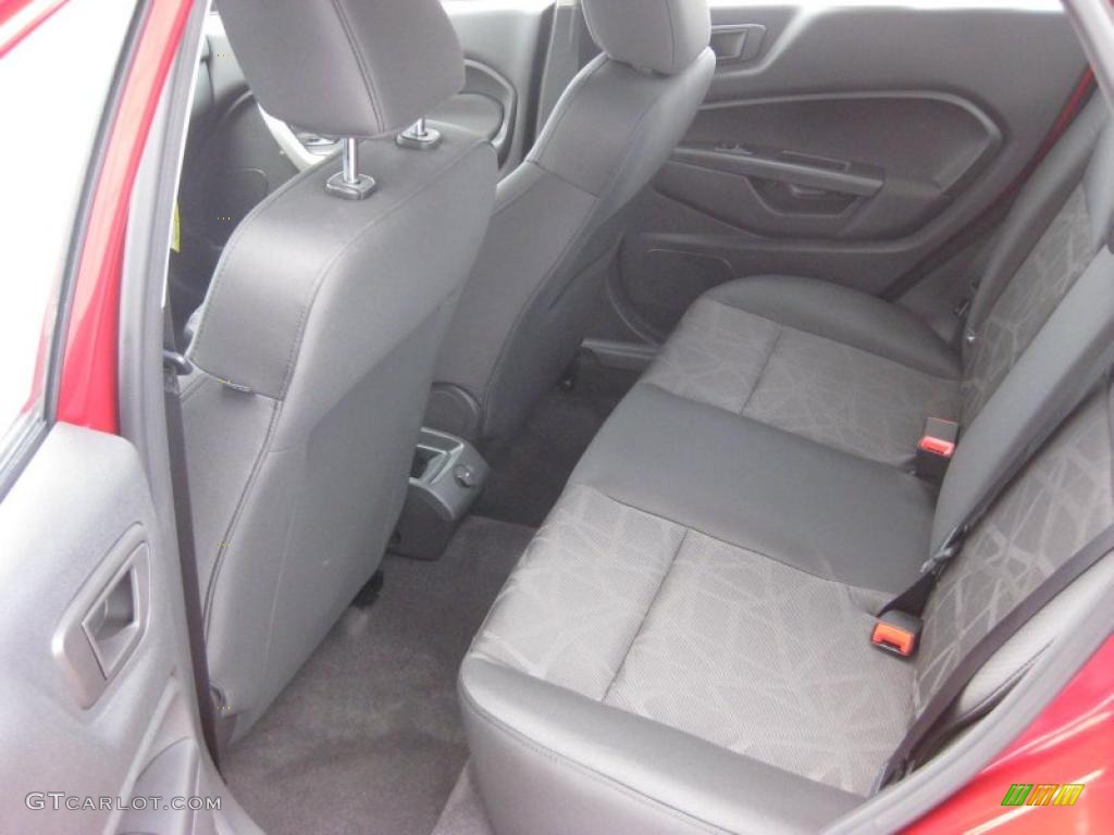 Charcoal Black/Blue Cloth Interior 2011 Ford Fiesta SE Sedan Photo #39937784