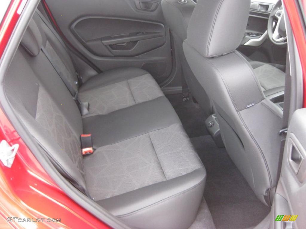 Charcoal Black/Blue Cloth Interior 2011 Ford Fiesta SE Sedan Photo #39937876