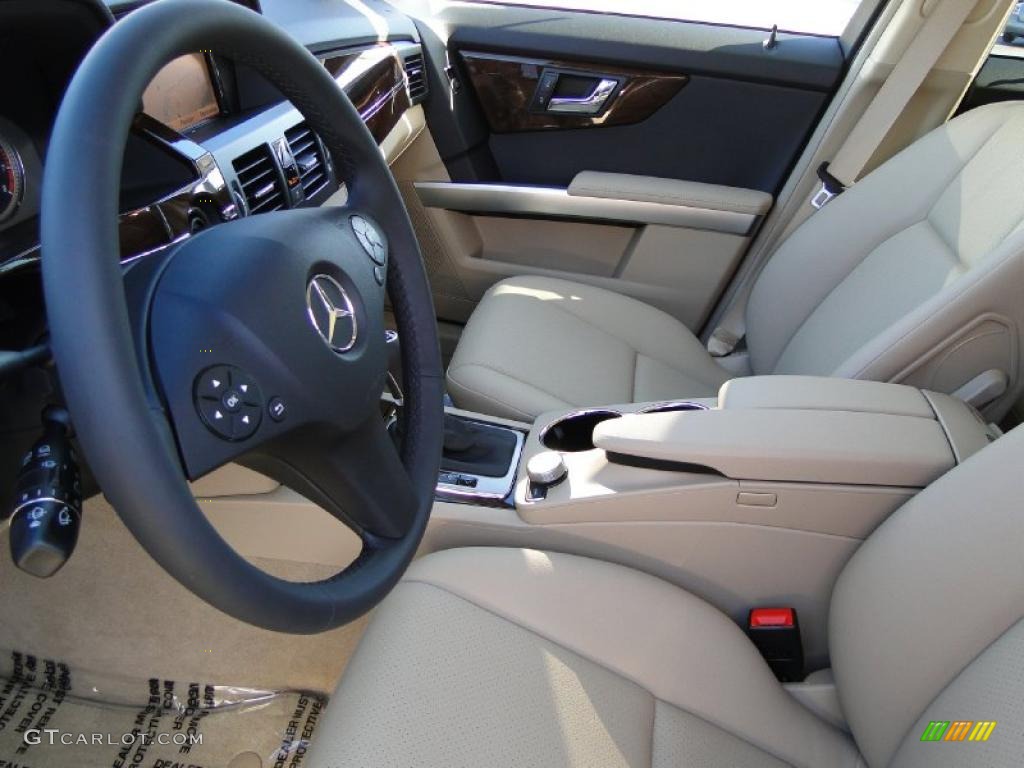 Almond/Black Interior 2011 Mercedes-Benz GLK 350 Photo #39938088
