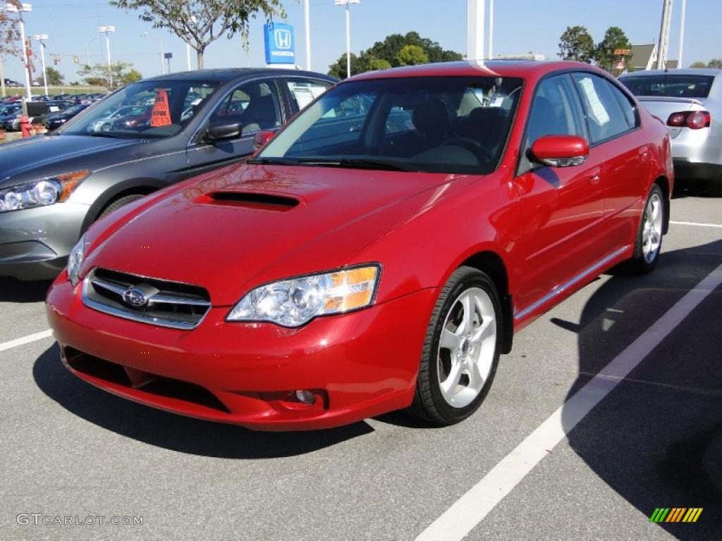 2006 Legacy 2.5 GT Limited Sedan - Garnet Red Pearl / Taupe photo #1