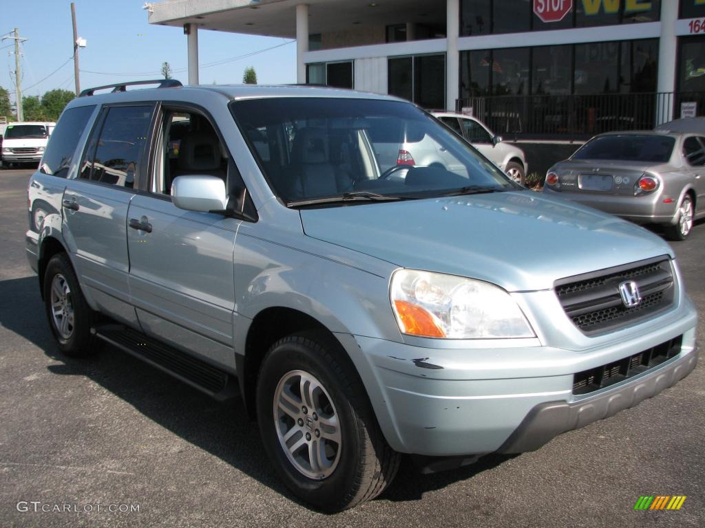 2003 Pilot EX-L 4WD - Havasu Blue Metallic / Gray photo #1