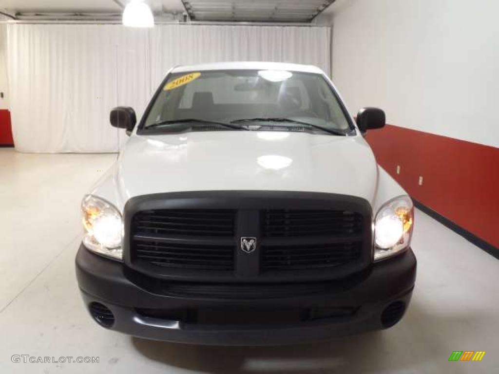 2008 Ram 1500 ST Regular Cab - Bright White / Khaki photo #2