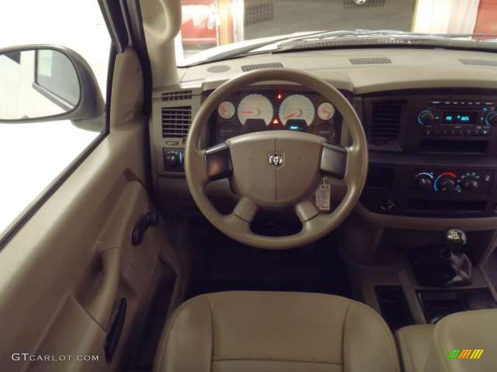 2008 Ram 1500 ST Regular Cab - Bright White / Khaki photo #14