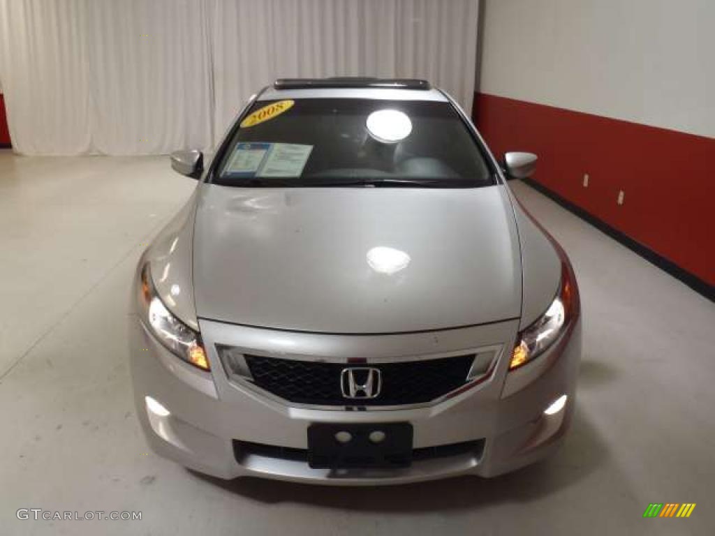 2008 Accord EX-L V6 Coupe - Alabaster Silver Metallic / Black photo #2