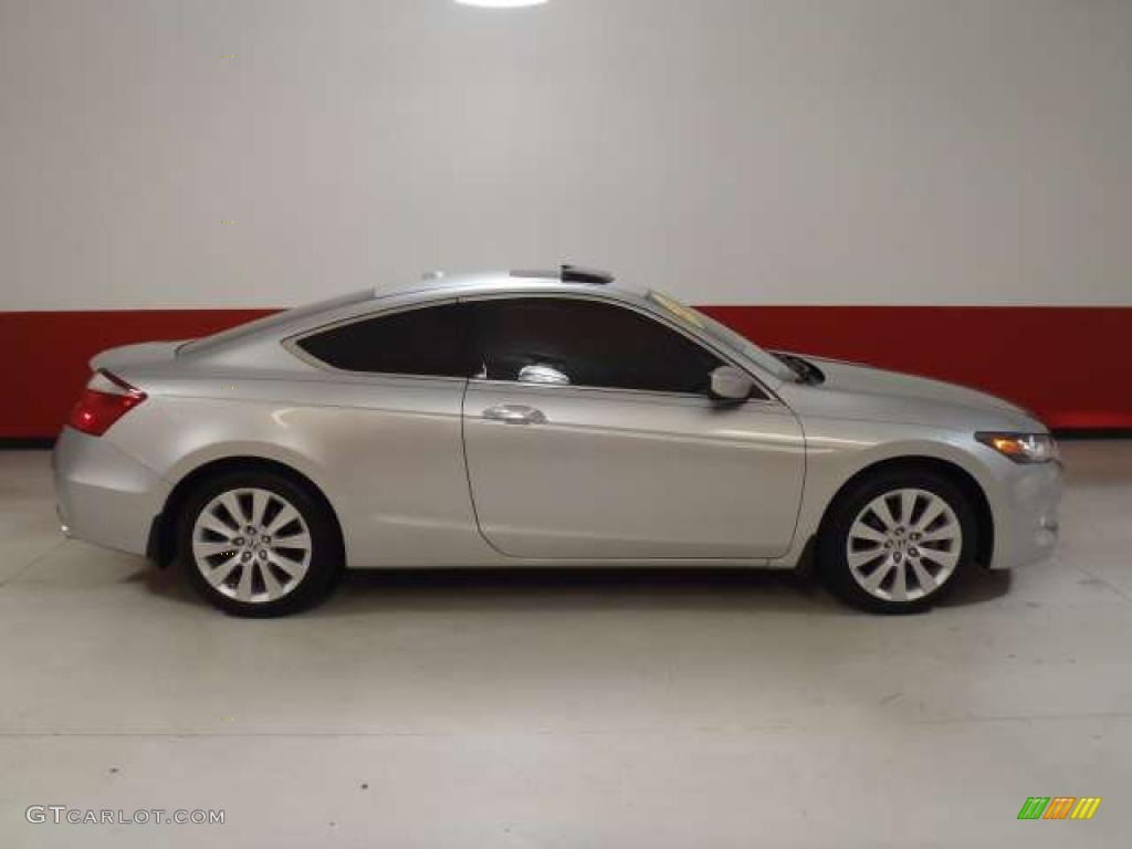 2008 Accord EX-L V6 Coupe - Alabaster Silver Metallic / Black photo #3