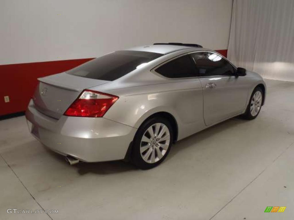 2008 Accord EX-L V6 Coupe - Alabaster Silver Metallic / Black photo #4