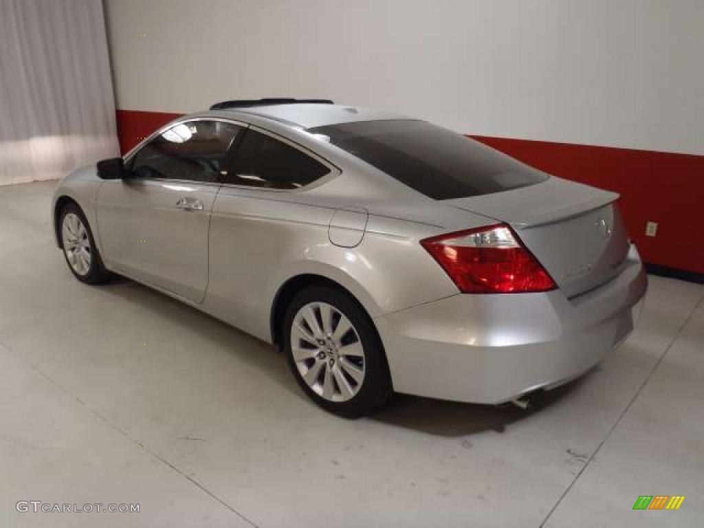 2008 Accord EX-L V6 Coupe - Alabaster Silver Metallic / Black photo #6