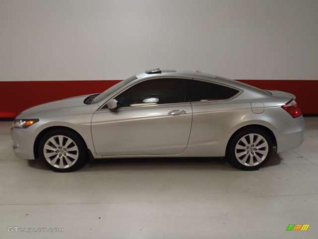 2008 Accord EX-L V6 Coupe - Alabaster Silver Metallic / Black photo #7