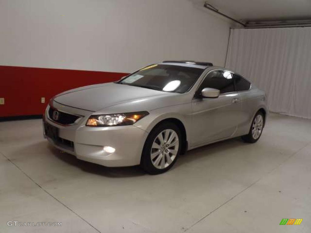 2008 Accord EX-L V6 Coupe - Alabaster Silver Metallic / Black photo #8