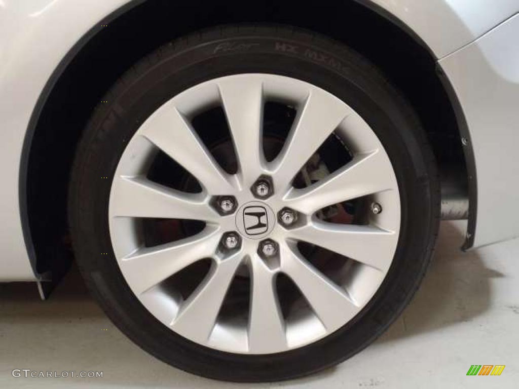 2008 Accord EX-L V6 Coupe - Alabaster Silver Metallic / Black photo #11