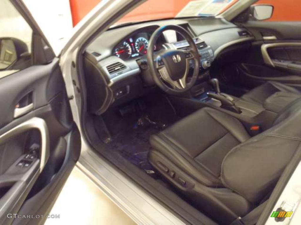 2008 Accord EX-L V6 Coupe - Alabaster Silver Metallic / Black photo #13