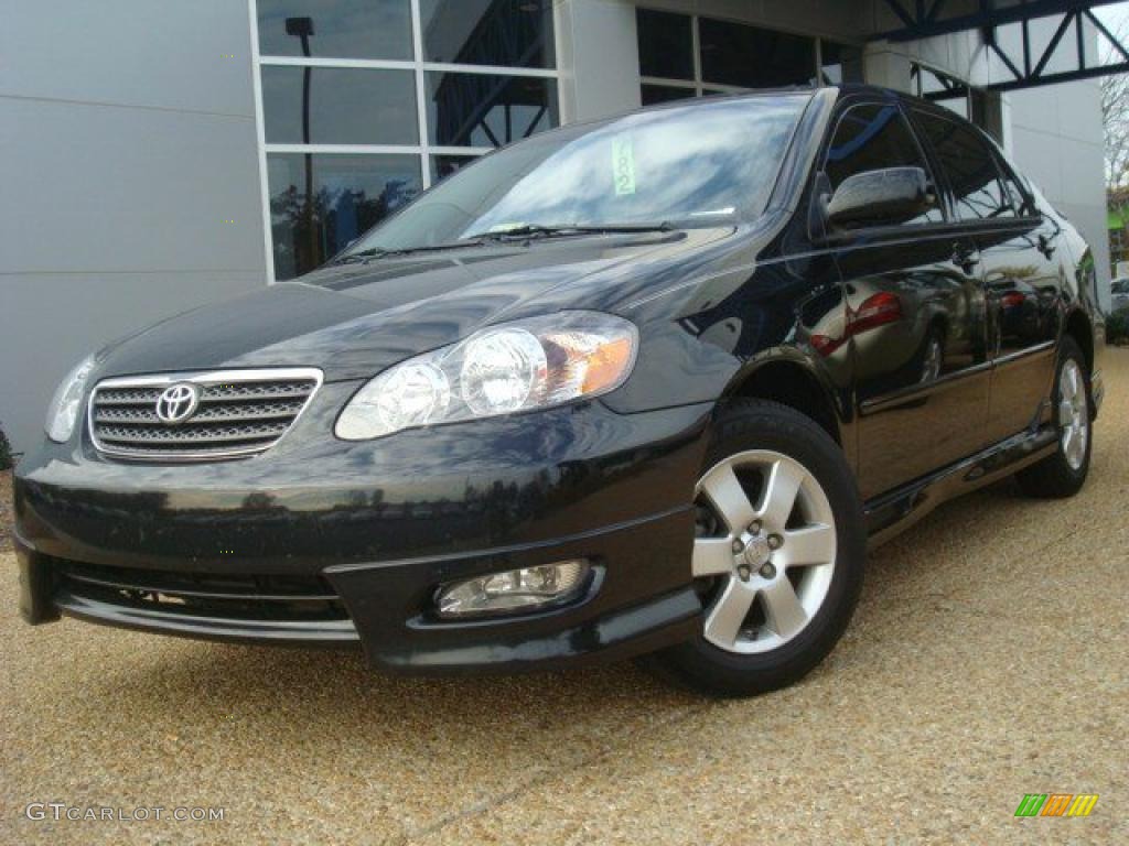 2008 Corolla S - Black Sand Pearl / Dark Charcoal photo #1