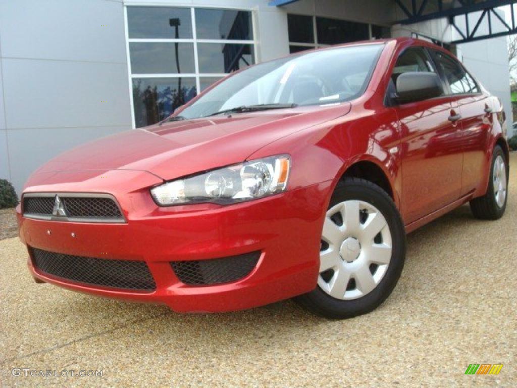 Rally Red Pearl 2009 Mitsubishi Lancer DE Exterior Photo #39945594