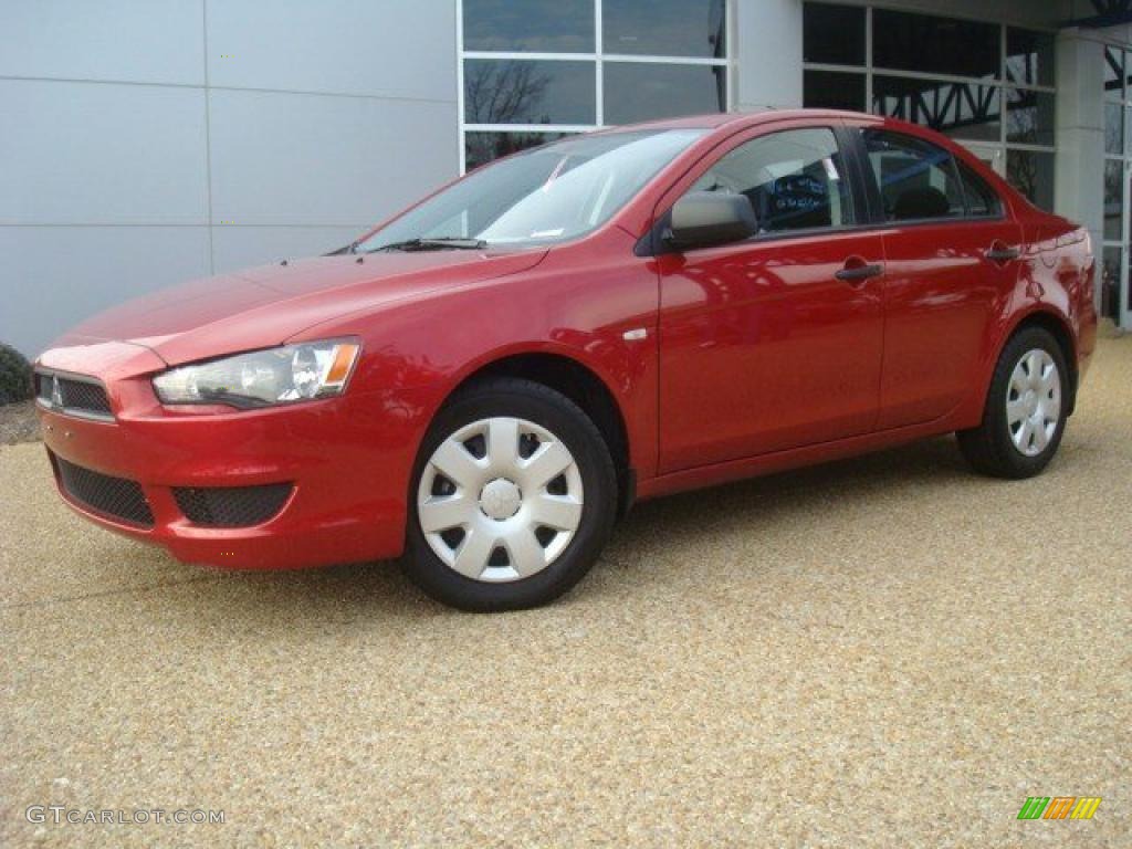 Rally Red Pearl 2009 Mitsubishi Lancer DE Exterior Photo #39945610