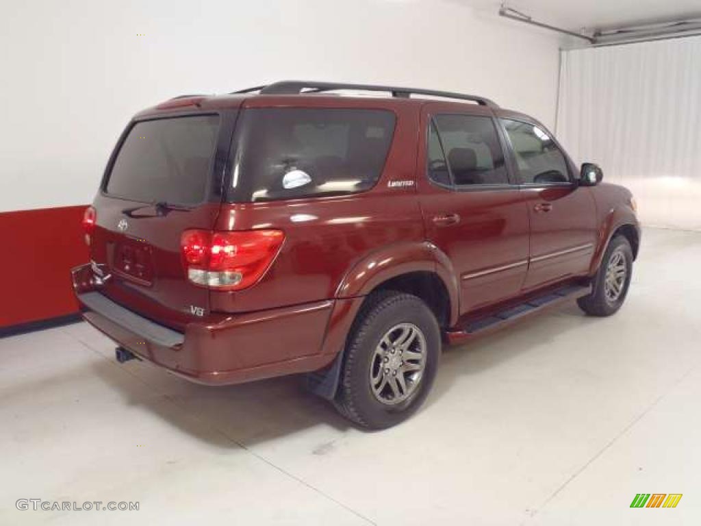 2006 Sequoia Limited - Salsa Red Pearl / Taupe photo #4