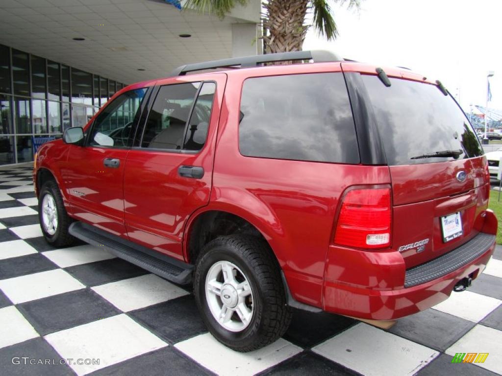 2005 Explorer XLT 4x4 - Redfire Metallic / Graphite photo #9