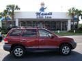 Merlot Dark Red 2005 Hyundai Santa Fe LX 3.5