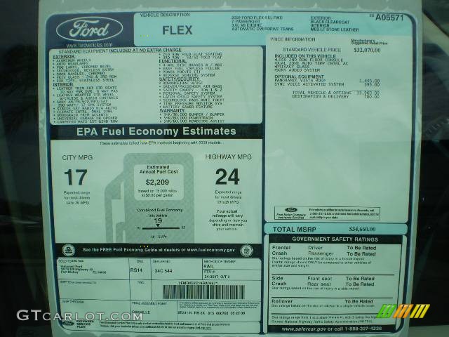 2009 Flex SEL - Black / Medium Light Stone photo #11