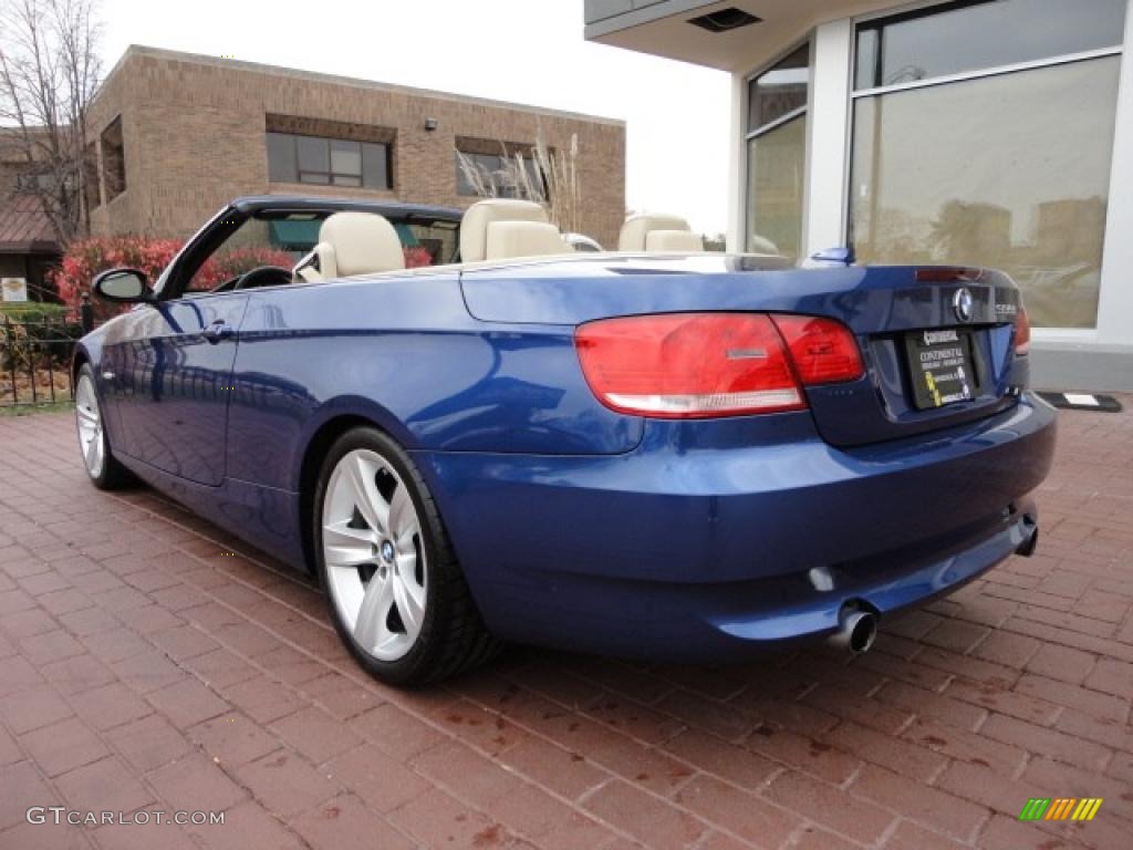 2007 3 Series 335i Convertible - Montego Blue Metallic / Cream Beige photo #4