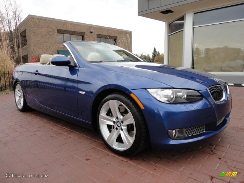 2007 3 Series 335i Convertible - Montego Blue Metallic / Cream Beige photo #10