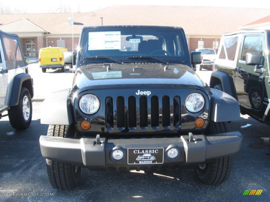 2011 Wrangler Sport S 4x4 - Black / Black photo #2