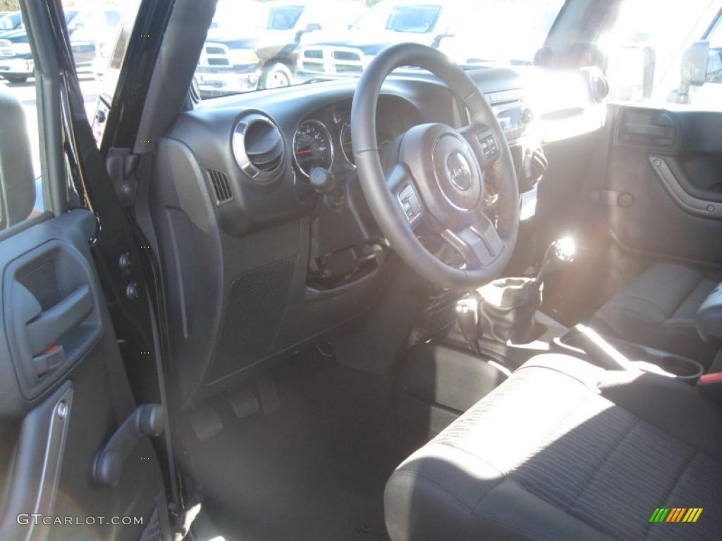 2011 Wrangler Sport S 4x4 - Black / Black photo #7