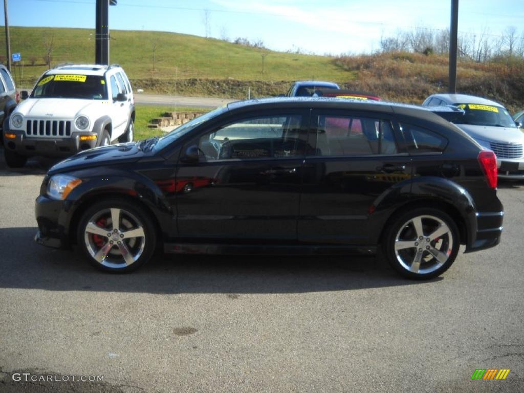 2008 Caliber SRT4 - Brilliant Black Crystal Pearl / Dark Slate Gray photo #5