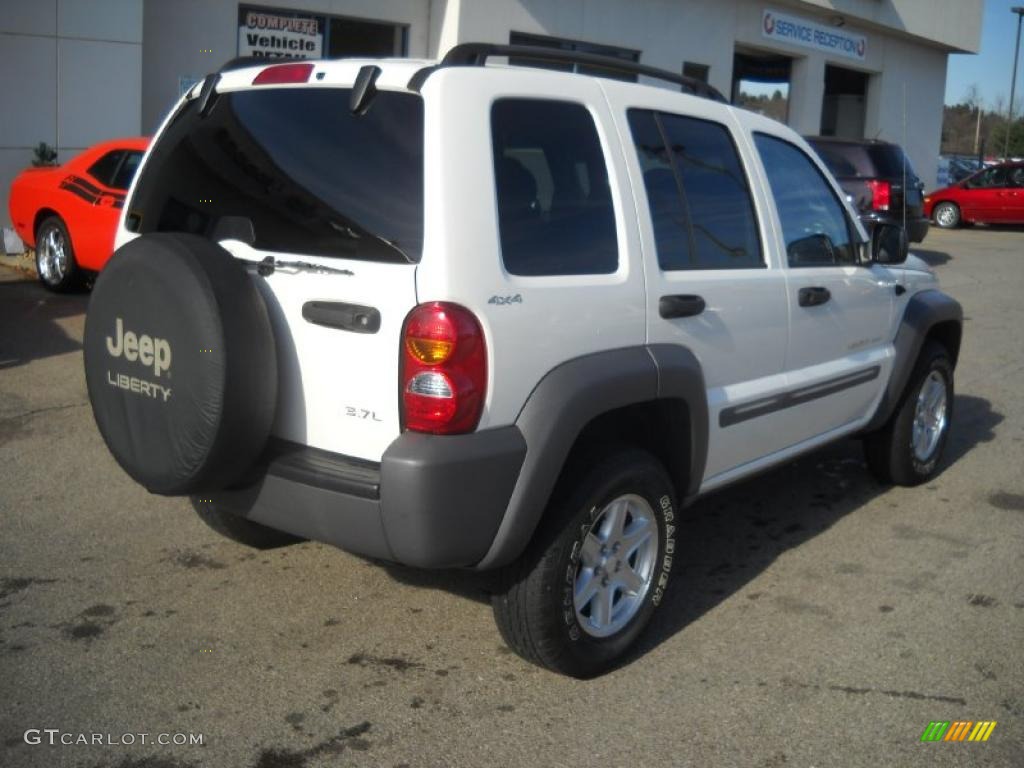 2002 Liberty Sport 4x4 - Stone White / Dark Slate Gray photo #2