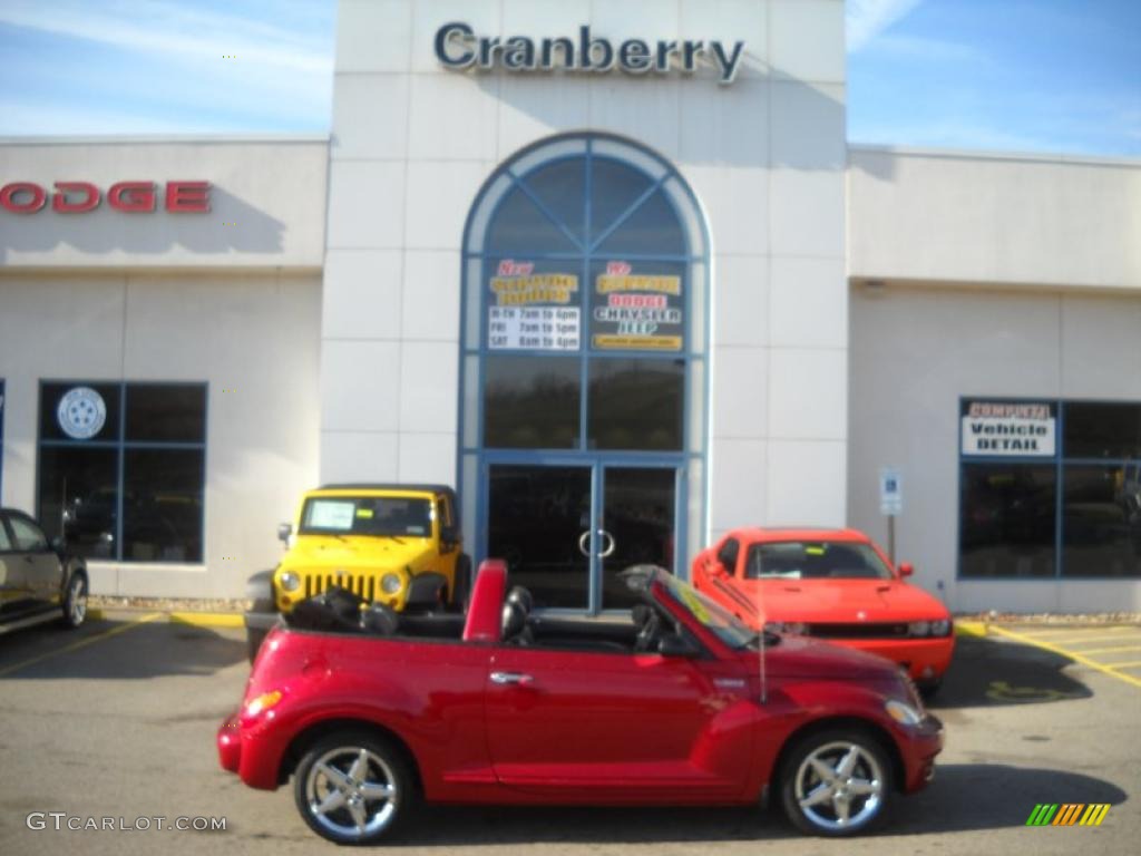 2005 PT Cruiser GT Convertible - Inferno Red Crystal Pearl / Dark Slate Gray photo #1