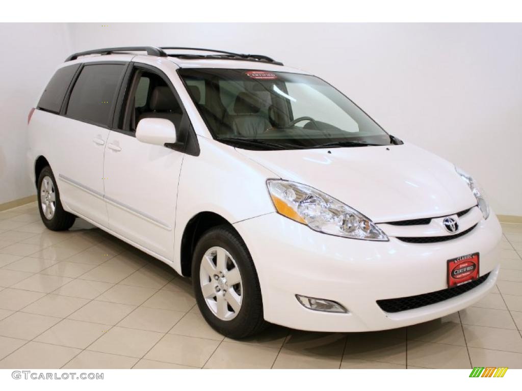 2008 Sienna XLE - Arctic Frost Pearl / Stone photo #1