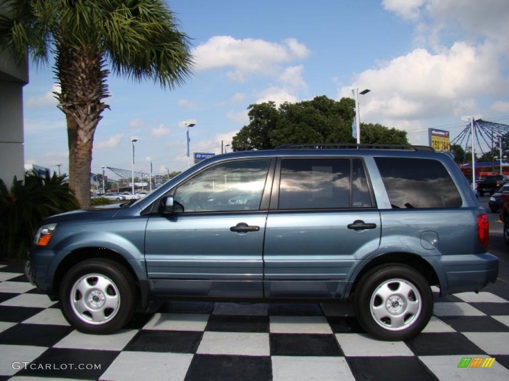 2005 Pilot EX 4WD - Steel Blue Metallic / Gray photo #2