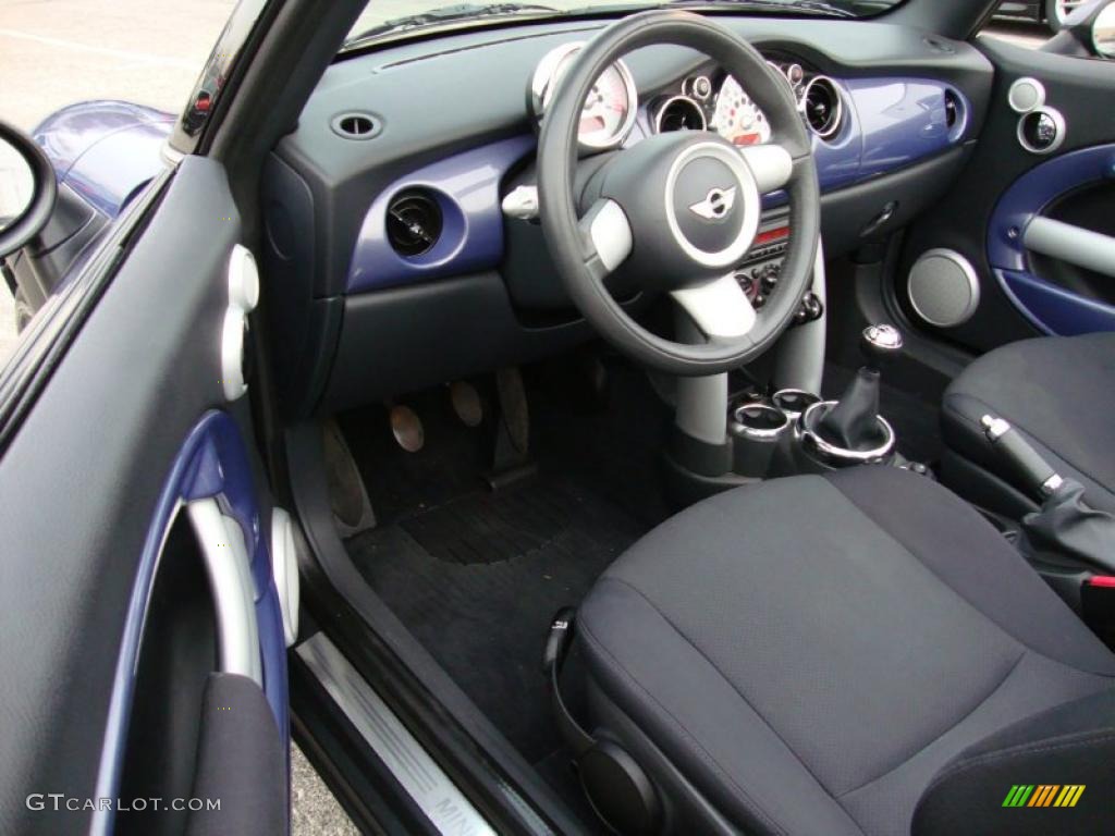 Panther Black Interior 2005 Mini Cooper Convertible Photo #39958670