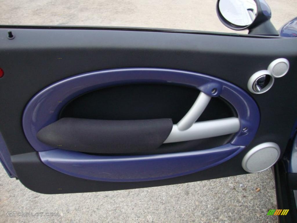 2005 Mini Cooper Convertible Panther Black Door Panel Photo #39958686