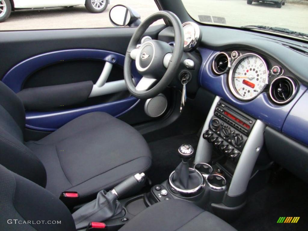 2005 Mini Cooper Convertible Panther Black Dashboard Photo #39958750