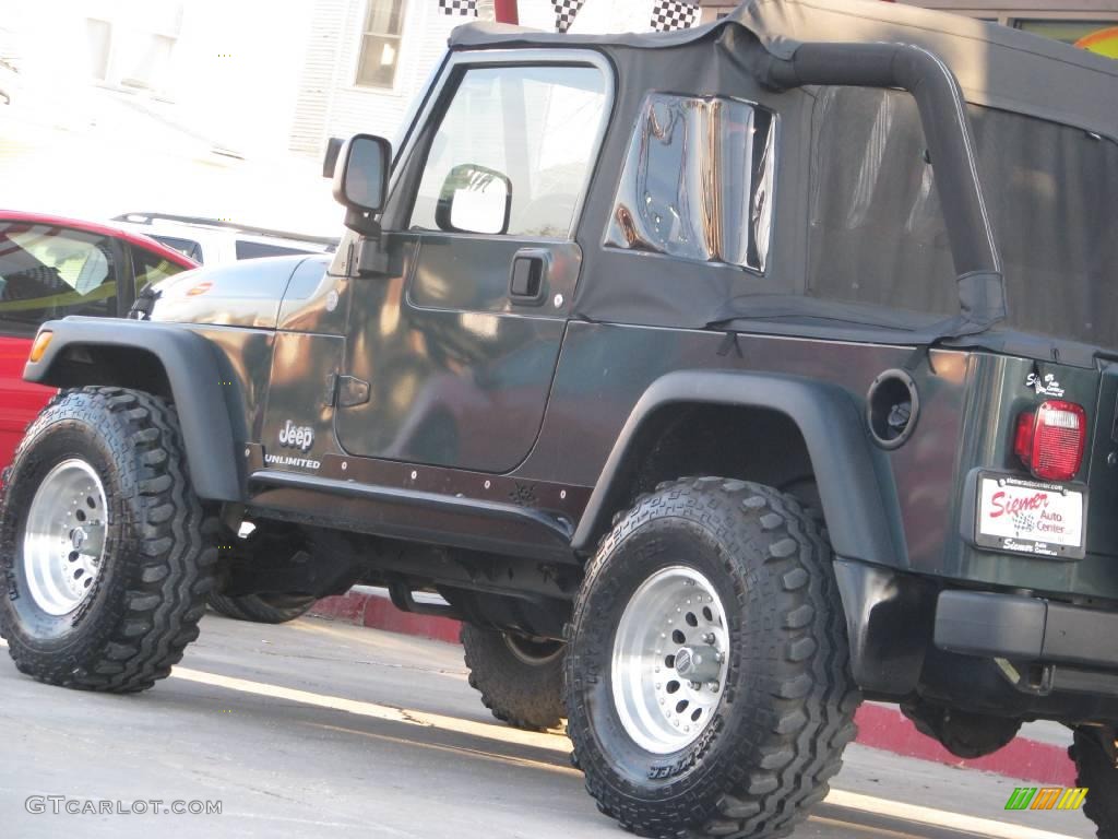 2004 Wrangler Unlimited 4x4 - Shale Green Metallic / Dark Slate Gray photo #4