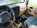 Camel/Dark Green 2001 Jeep Wrangler Sahara 4x4 Dashboard
