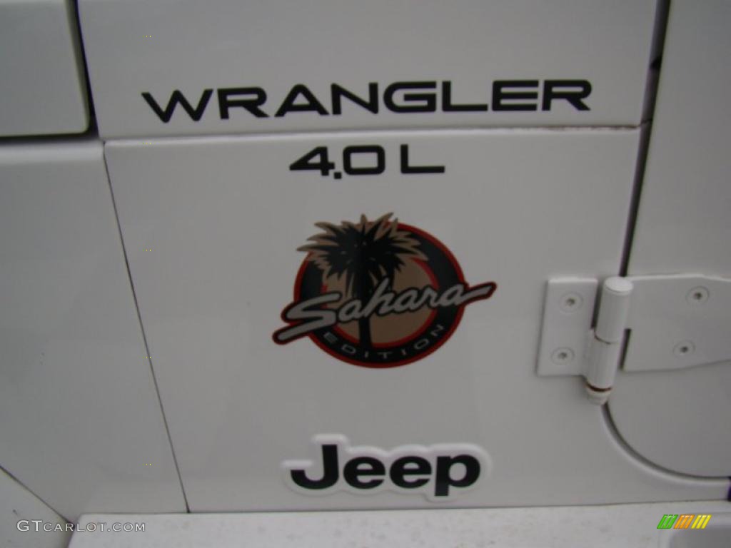 2001 Jeep Wrangler Sahara 4x4 Marks and Logos Photo #39965322