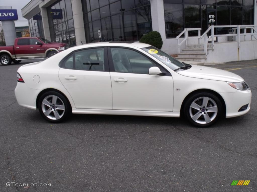 Polar White 2009 Saab 9-3 2.0T Sport Sedan Exterior Photo #39966502