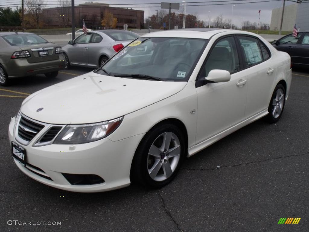 Polar White 2009 Saab 9-3 2.0T Sport Sedan Exterior Photo #39966582