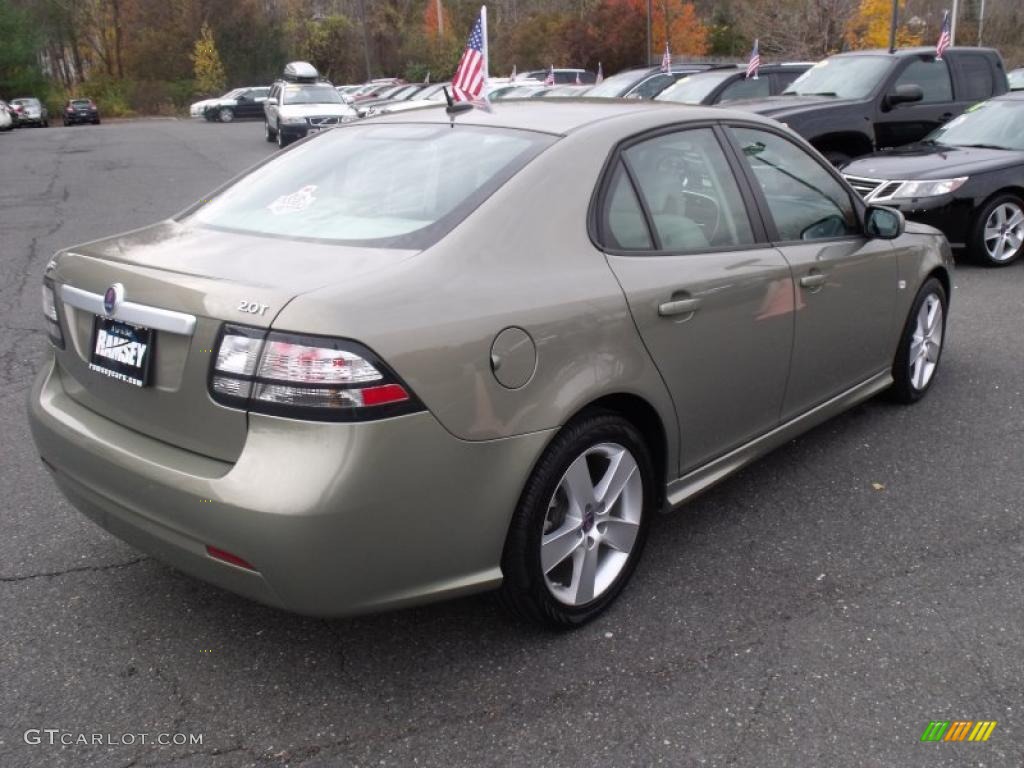 2009 9-3 2.0T Sport Sedan - Pepper Green Metallic / Parchment photo #3